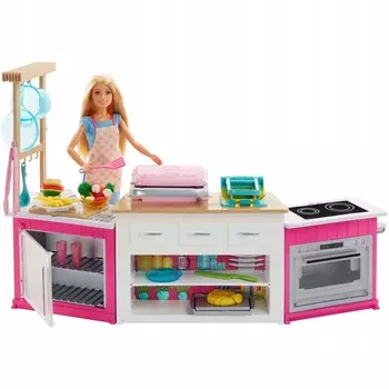 Barbie Игровой набор Супер кухня с куклой