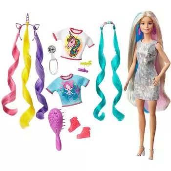 Barbie Кукла "Радужные волосы"