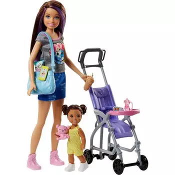 Barbie Няня Скиппер "Прогулка в коляске"