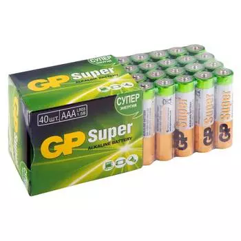 Батарейка GP Super Alkaline AAA (LR03), 40 шт.