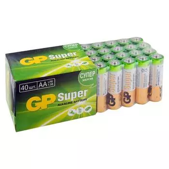 Батарейка щелочная GP Super AA, 1.5V, 40 шт.