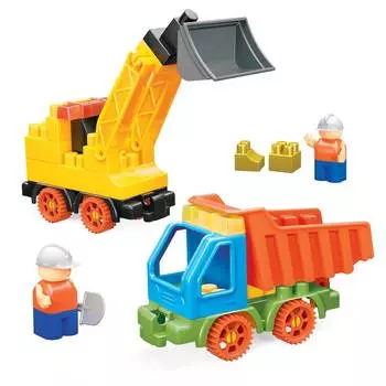 Bauer Конструктор "Building kinetic", с погрузчиком и грузовиком