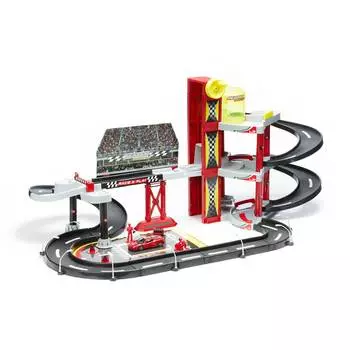 Bburago Гараж паркинг для гоночных машин Феррари 1:43 с 1-й машинкой