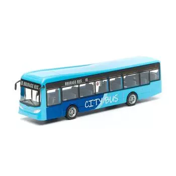 BBURAGO Городской автобус "Long City Bus", Синий, 1:43
