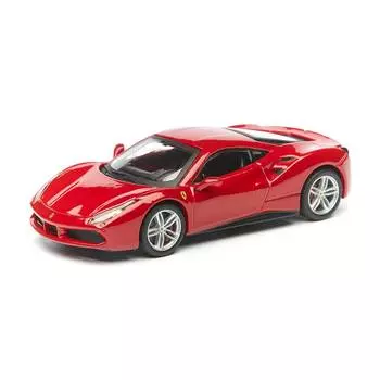 Bburago Коллекционная машинка Феррари 1:43 Ferrari 488 GTB, красная