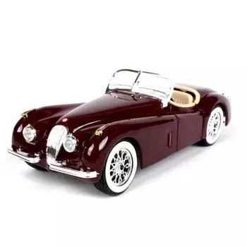 Bburago Машинка металлическая 1:24 Jaguar XK 120 Roadster (1951), вишневый, 18-22018