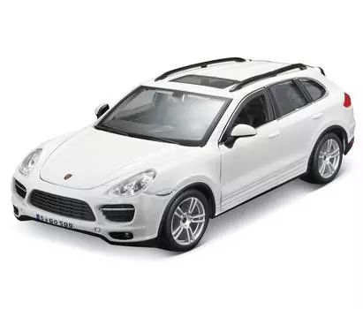 Bburago Машинка металлическая 1:24 Porsche Cayenne Turbo, белый, 18-21056