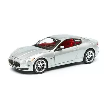 Bburago Машинка металлическая Maserati GranTurismo (2008), 1:24, серебристый