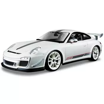Bburago Машинка металлическая Porsche 911 GT3 RS 4.0, 1:18, белая