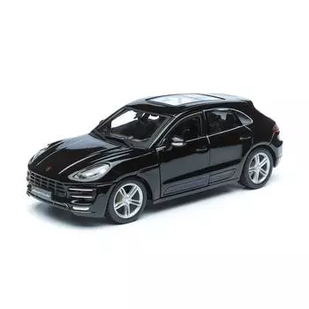 Bburago Машинка металлическая Porsche Macan, 1:24, чёрный