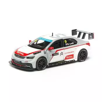 Bburago Машинка металлическая ралли Citroen C Elysee WTCC 2014 (Sebastien Loeb), 1:32