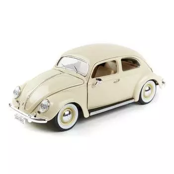 Bburago Машинка металлическая Volkswagen Kafer-Beetle 1955, 1:18, бежевая