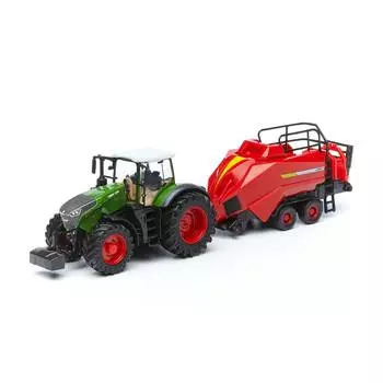 Bburago Модель трактора Fendt 1050 Vario with baler Lifter, 1:32
