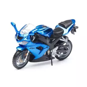 Bburago Коллекционный мотоцикл 1:18 "CYCLE Kawasaki Ninja ZX-10R", голубой