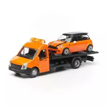 Bburago "Коллекционная машинка-эвакуатор 18-31400/3 1:43 STREET FIRE FLATBED TRANSPORT, Оранжевый"