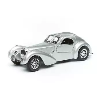 Bburago "Коллекционная машина BB 18-22092 1:24 BUGATTI ATLANTIC 1936 SILVER, Серебристый"