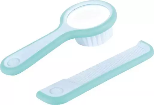 Bebe Confort Щетка с зеркалом и расческа, 0+ мес., цвет голубой