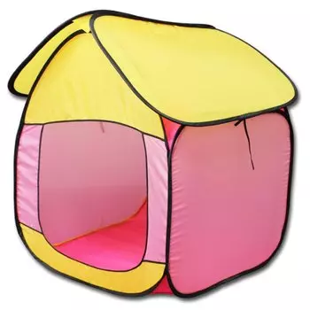 BELON FAMILIA Палатка Домик, жёлто-розовый ПИ-005/К-ТР2