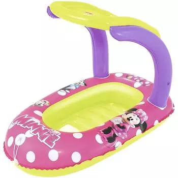 Bestway Надувная лодочка с тентом Disney Minnie, 3-6 лет, 112х71 см.