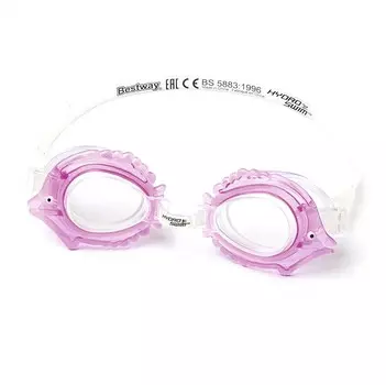 Bestway Очки для плавания "Морские животные", от 3 лет, розовые