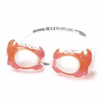 Bestway Очки для плавания "Морские животные", от 3 лет, оранжевые