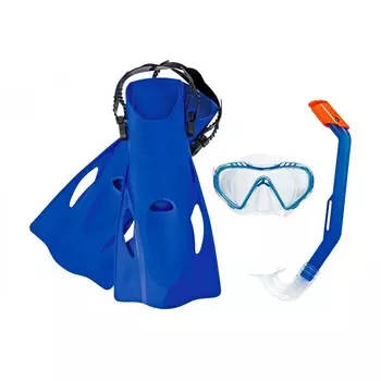 Bestway Плавательный набор "Огненная рыба", от 7 лет, размер 37-41 синий