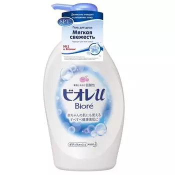 BIORE Гель для душа "Мягкая свежесть", 480 мл
