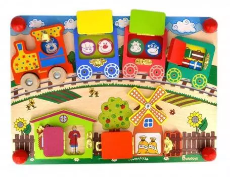 Aalatoys Бизиборд "Вагончики", ББ103