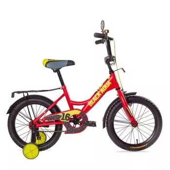 Black Aqua Велосипед двухколёсный "Fishka 12" с ручкой, со светящимися колесами, оранжевый неон KG1227/1