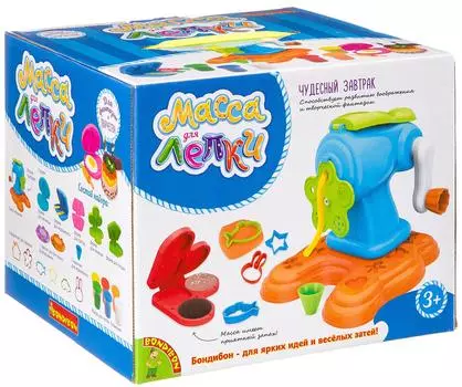Bondibon "Чудесный завтрак" - набор с массой для лепки | 25 предметов
