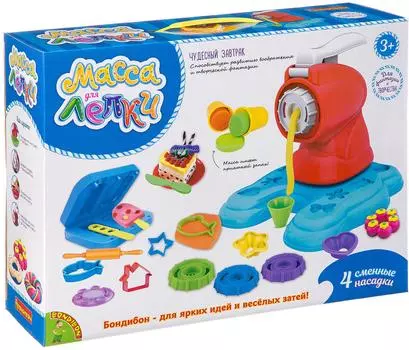 Bondibon "Чудесный завтрак" - набор с массой для лепки | 28 предметов