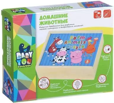 Bondibon "Домашние животные" - деревянный пазл