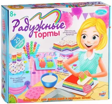 Bondibon "Французские кулинарные опыты Науки с Буки - Радужные торты" - набор для опытов