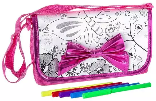Bondibon "Сумка для раскрашивания маленькая с бантом" - набор для творчества
