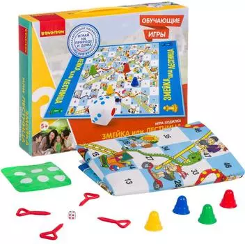 Bondibon "Змейка или лестница" - обучающая игра большого размера