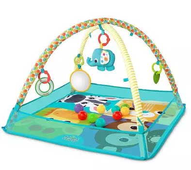 Bright Starts Развивающий коврик "Слонёнок", с шариками