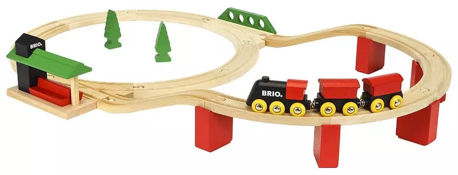 BRIO "Классика Делюкс" - комплект деревянной железной дороги | 25 деталей