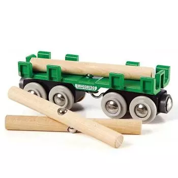 Brio Вагон с бревнами