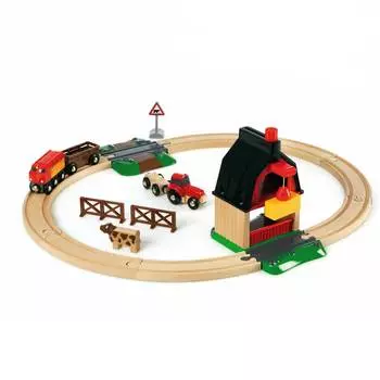 Brio Железная дорога с мини-фермой и кормушкой