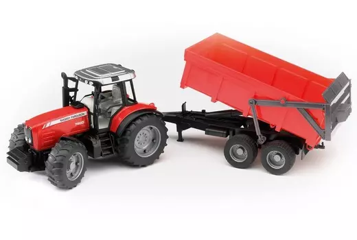 Bruder Трактор Massey Ferguson 7480 с прицепом-самосвалом
