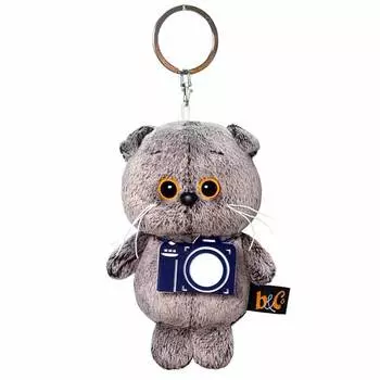 Budi Basa Брелок с мягкой игрушкой "Кот Басик с фотоаппаратом", 12 см