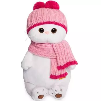 Budi Basa Мягкая игрушка Кошечка Ли-Ли в розовой шапке с шарфом, 27 см