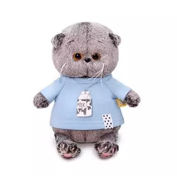 Budi Basa Мягкая игрушка Кот Басик Baby в голубой футболке, 20 см
