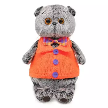 Budi Basa Мягкая игрушка Кот Басик в вязаном жилете, 25 см