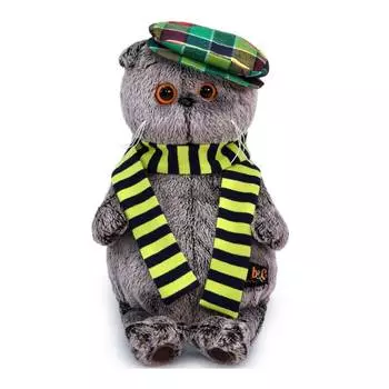 Budi Basa Мягкая игрушка Кот Басик в разноцветной кепке, 30 см