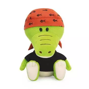 Budi Basa Мягкая игрушка Крокодильчик Кики в черной футболке и бандане, 15 см