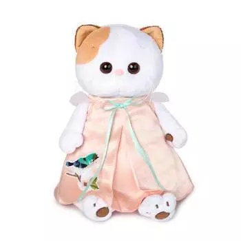 Budi Basa мягкая игрушка Ли-Ли в нежно-розовом платье с птичкой, 27 см.