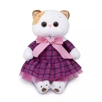 Budi Basa мягкая игрушка Ли-Ли в платье в клетку, 27 см.