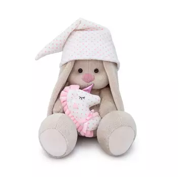 Budi Basa Мягкая игрушка Зайка Ми с розовой подушкой-единорогом, большой, 32 см