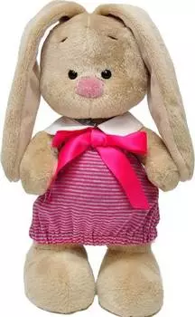 Budi Basa мягкая игрушка Зайка Ми в платье в розовую полоску, StM-257, 32 см.